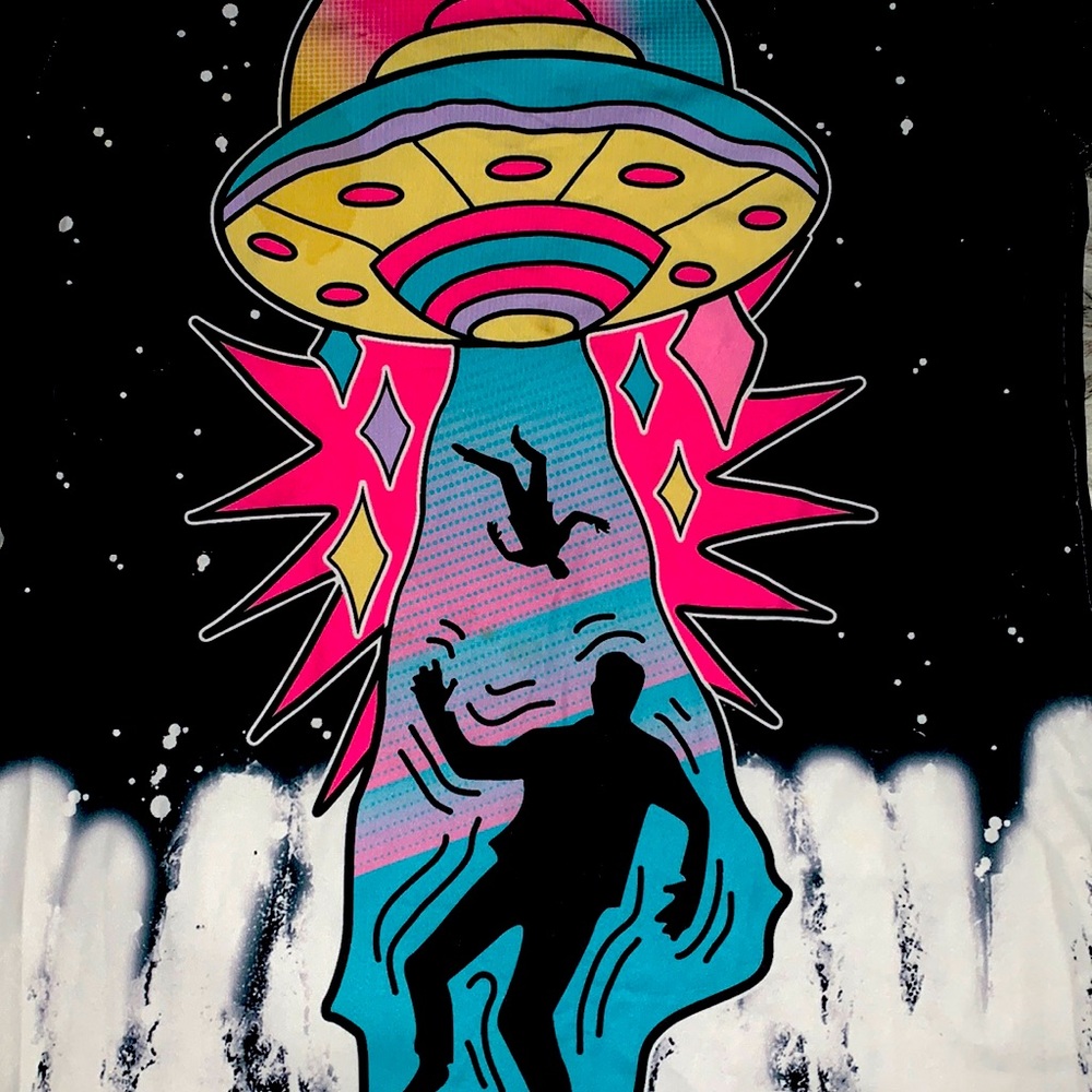 Vibrant Trippy Alien Graphic Tee